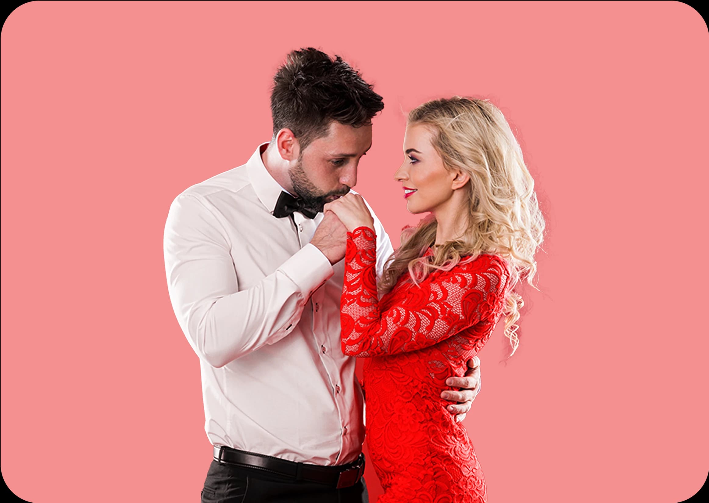 Couple Kissing Hands
